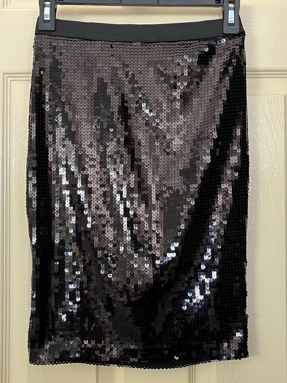 Charlotte Russe Black Sequin Pencil Skirt